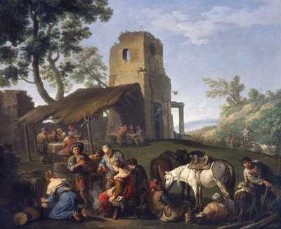 Peasants at Rest by Andrea Locatelli